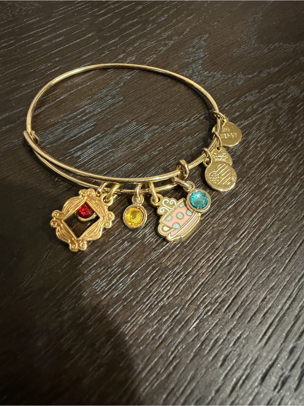 Friends Alex and Ani Gold-tone Charm Bangle